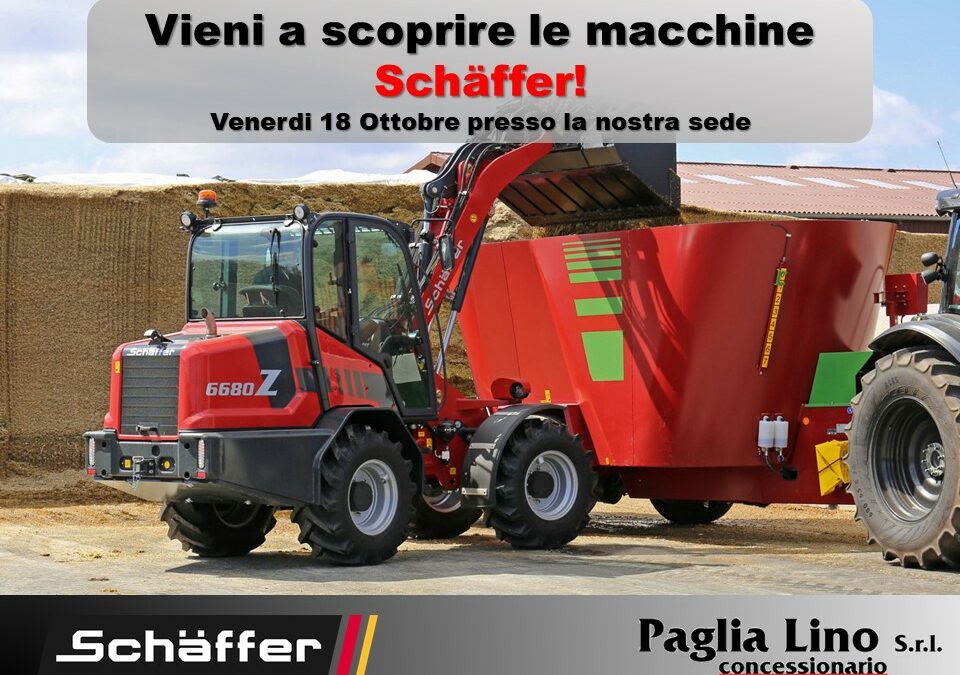 Giornata di Presentazione e Prove sul Campo delle Macchine Schäffer! – Venerdì 18 Ottobre